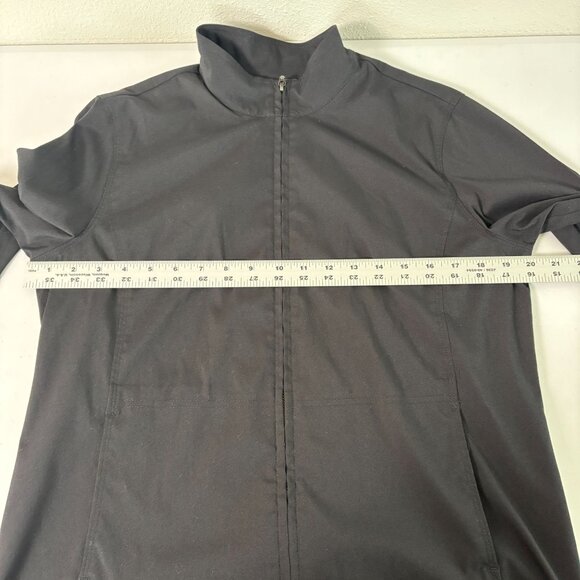 Additions by Chicos Jacket Size M 1 Black Full Zip Pockets Long Sleeve Stretch - Picture 8 of 10
